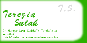 terezia sulak business card